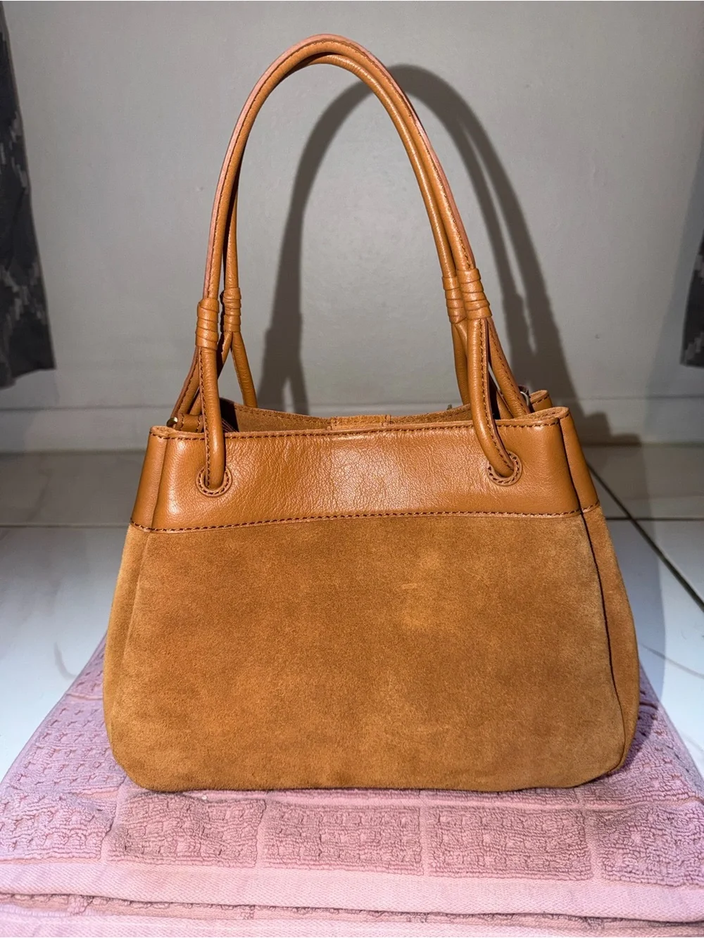 Genuine Suede Shoulder Bag – New with Tags - Picture 2 of 11